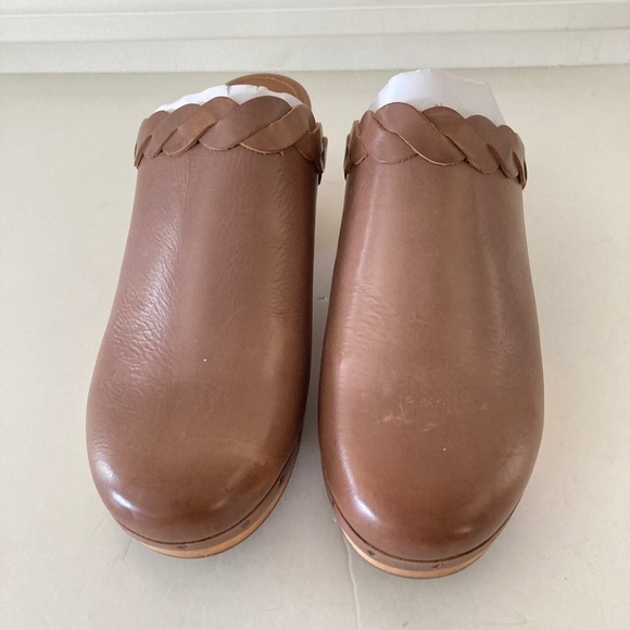 NWOT Frye Mille Braid Tobacco Leather Mule Clogs Sz 10 - Picture 4 of 7